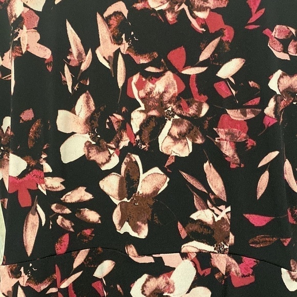 Ellen Tracy Collection Floral Mock Wrap Dress | Long Sleeve | Size - Picture 10 of 12